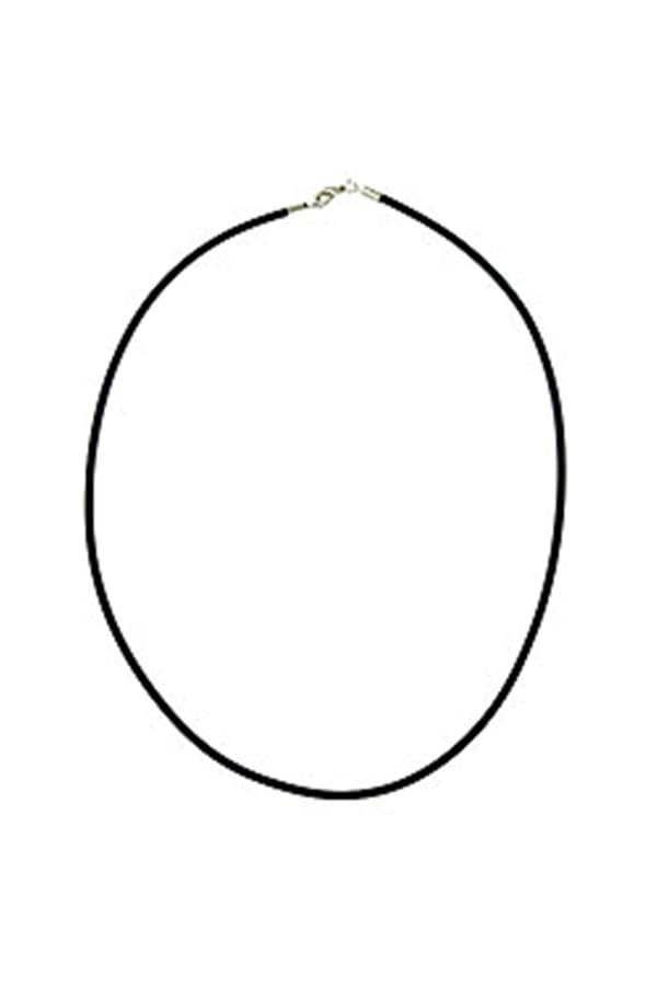 Necklace 3mm Rubber Band Silver Clasp 55cm - GL00763-55