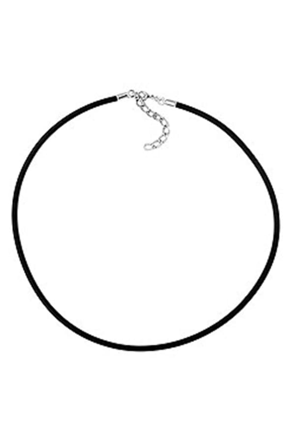 Necklace 3mm Rubber Band Silver Clasp 42cm - GL00763-42