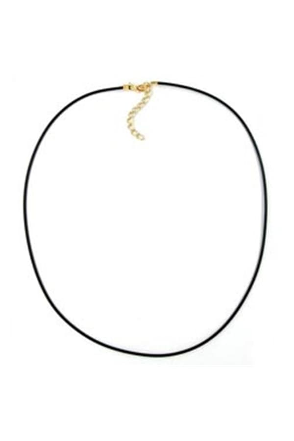Necklace 2mm Rubber Band Gold Plated Clasp 55cm - GL00761-55