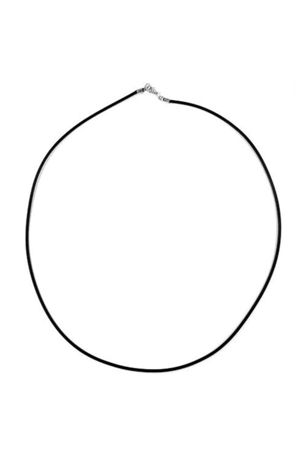 Necklace 2mm Rubber Band Silver Clasp 60cm - GL00760-60