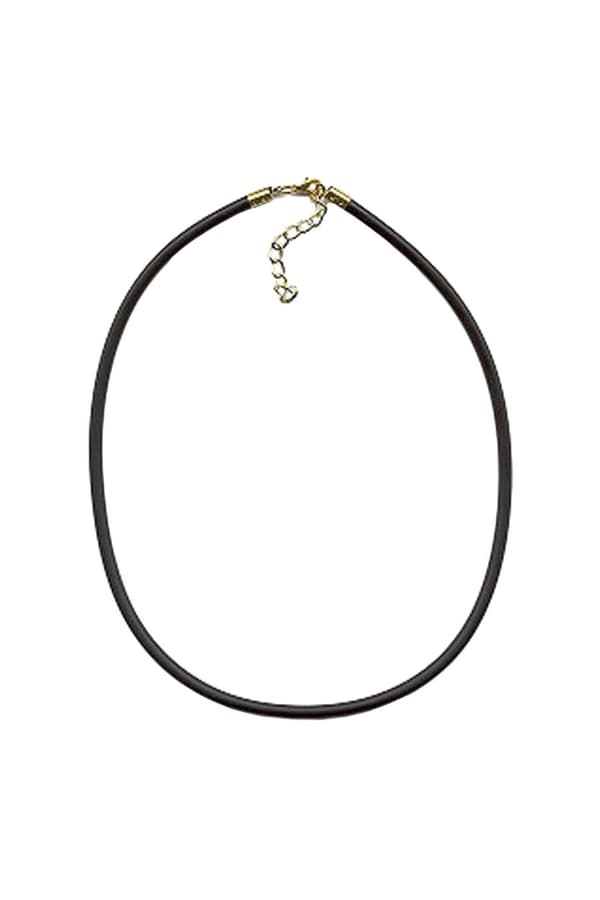 Necklace 4mm Rubber Clasp Gold-Plated - GL00773-90
