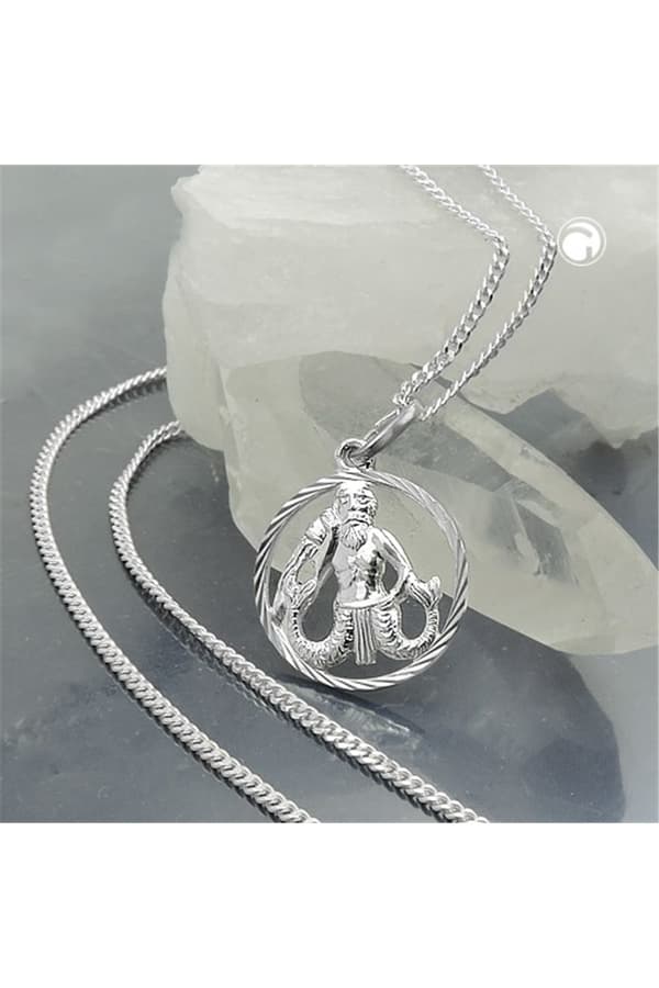 Set Zodiac Aquarius + Chain Silver 925 - GL94102-45