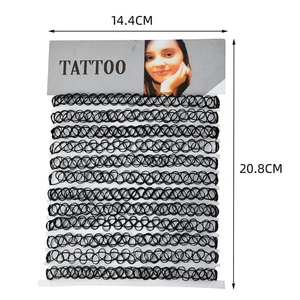 12-pak Choker halskæde - One size