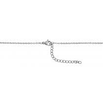 Silver Halsband i Stål med EKG-Kurva / Heartbeat / Hjärtslag