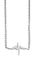 Miniatyrbild 1 av 3: Silver Halsband i Stål med EKG-Kurva / Heartbeat / Hjärtslag