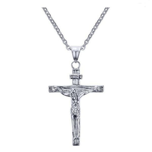 Stilsäkert Bekvämt Kors Halsband Silver