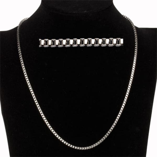 Silver Halsband i Rostfritt Stål - Venetiansk Kedja/Länk -2,5 mm