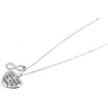 Silver Halsband - Infinity & Hjärta - You are always in my heart