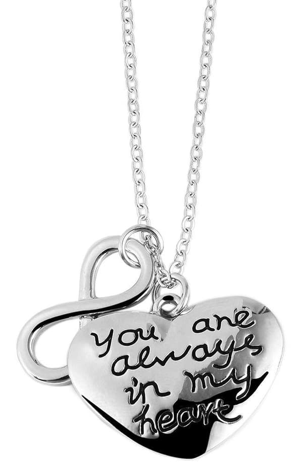 Silver Halsband - Infinity & Hjärta - You are always in my heart