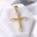 Miniatyrbild 3 av 4: Elegant Halsband med Kors (Guld/Silver)