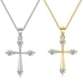 Miniatyrbild 4 av 4: Elegant Halsband med Kors (Guld/Silver)