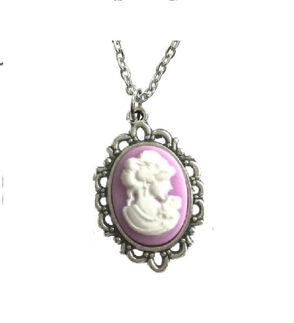 Necklace - Camé - Woman - Purple