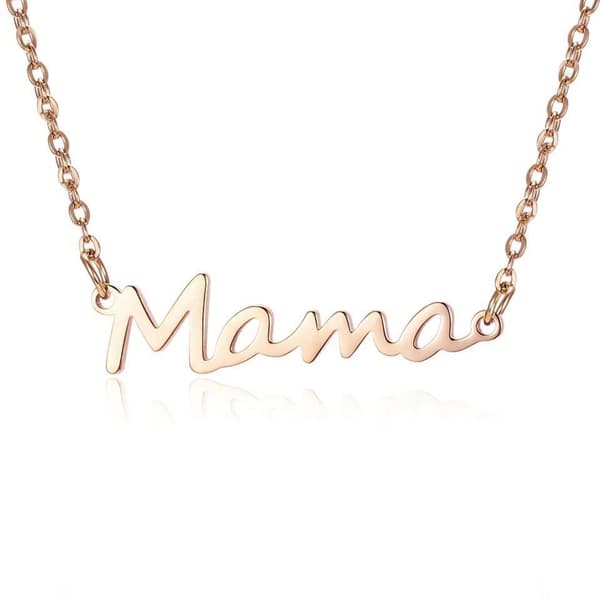 Perfekt Morsdagsgåva - Halsband med Bokstäver i 18K Guld- & Silverpläterat Rostfritt Stål MAMA