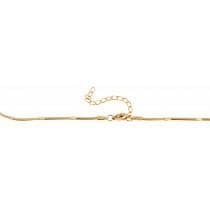 Tunt Guld Halsband i Rostfritt Stål - Platt Ormlänk / Kedja