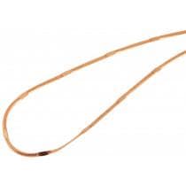 Tunt Rosé Guld Halsband i Rostfritt Stål - Platt Ormlänk / Kedja