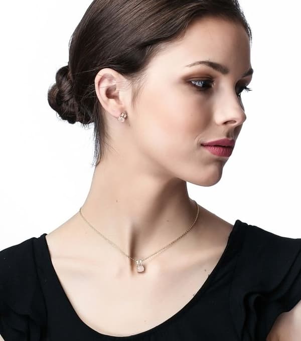 ORPHELIA-Halsband med hänge för kvinnor i 925 sterlingsilver Guld-ZH-7122-G