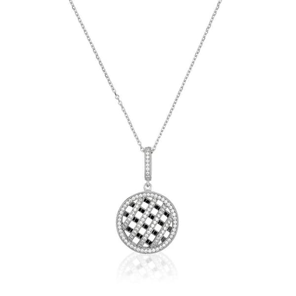 Pendentiv - Zirkonium - Vit/Orm - Kedja 42 + 3 cm - Mixat - Vuxen