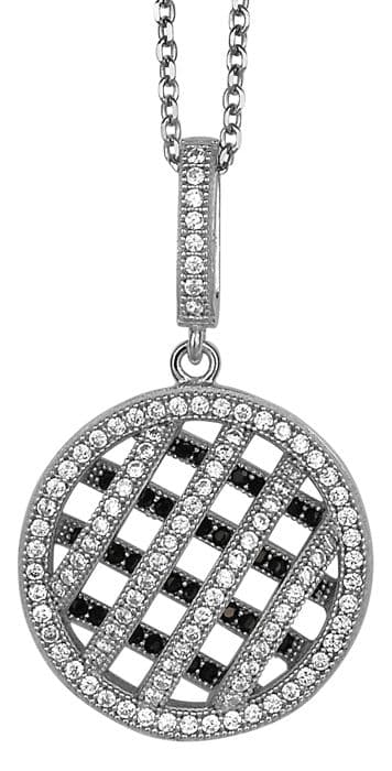 Pendentiv - Zirkonium - Vit/Orm - Kedja 42 + 3 cm - Mixat - Vuxen