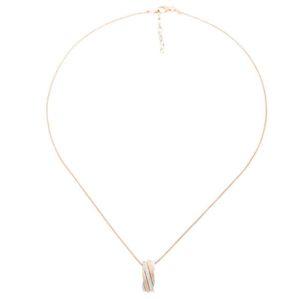 ORPHELIA-925 Sterling Silver Damhänge Halsband Silver-rosegold-ZH-7118