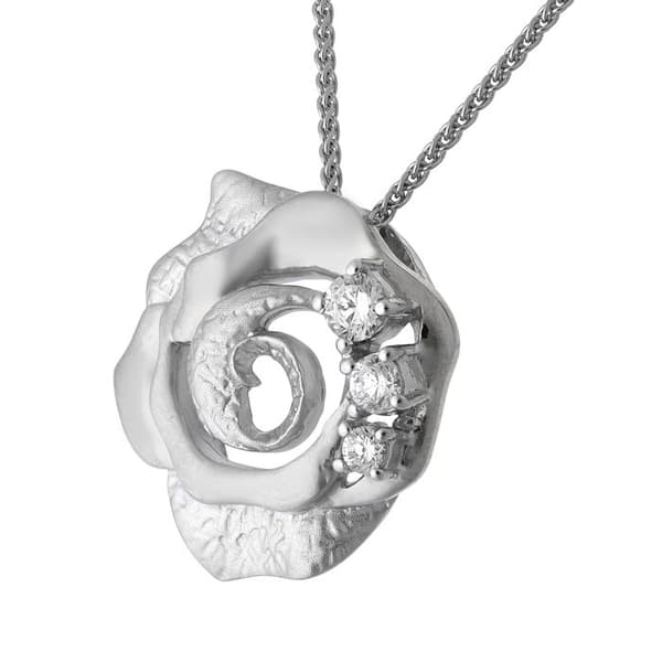 ORPHELIA-Hänge Halsband för kvinnor i 925 Sterling Silver Silver-ZH-7091