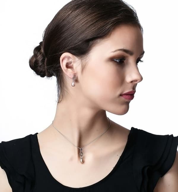 ORPHELIA-Hänge Halsband för kvinnor i 925 Sterling Silver Silver-ZH-7071