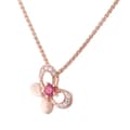 Miniatyrbild 1 av 3: ORPHELIA-Rosegold 925 Sterling Silver Damhänge Halsband-ZH-7083