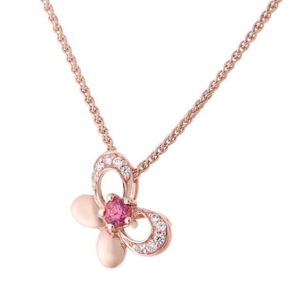 ORPHELIA-Rosegold 925 Sterling Silver Damhänge Halsband-ZH-7083