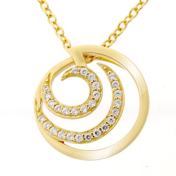ORPHELIA-Halsband med hänge för kvinnor i 925 Sterling Silver Guld-Tone-ZH-7084-2
