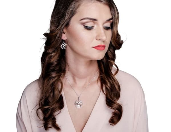 ORPHELIA-Hänge Halsband för kvinnor i 925 Sterling Silver Silver-ZH-7098
