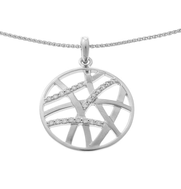 ORPHELIA-Hänge Halsband för kvinnor i 925 Sterling Silver Silver-ZH-7098