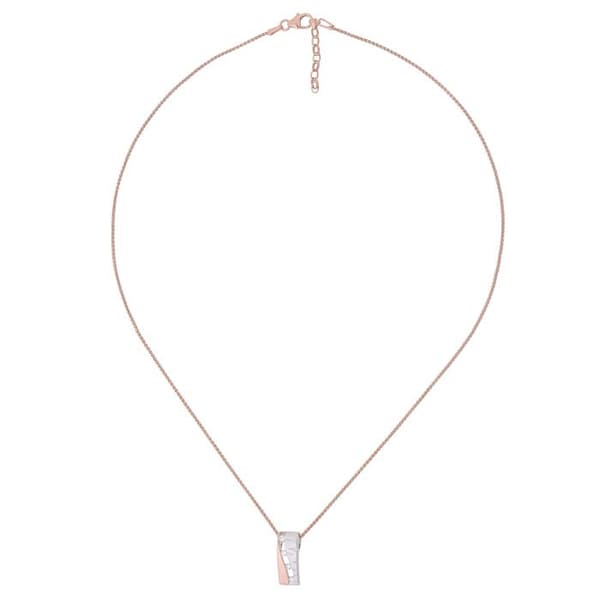 ORPHELIA-925 Sterling Silver Damhänge Halsband Silver-rosegold-ZH-7093