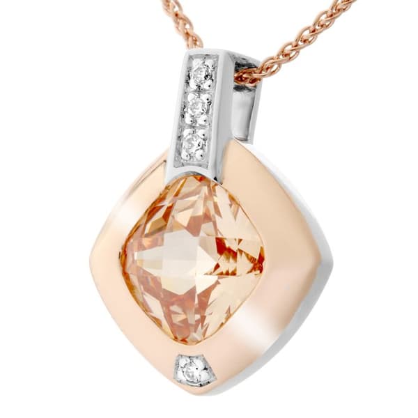 ORPHELIA-Rosegold 925 Sterling Silver Damhänge Halsband-ZH-7113