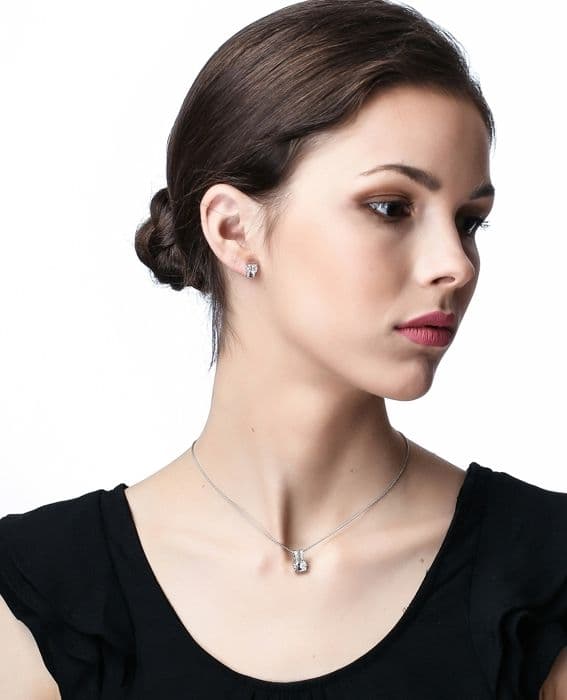 ORPHELIA-Hänge Halsband för kvinnor i 925 Sterling Silver Silver-ZH-7122