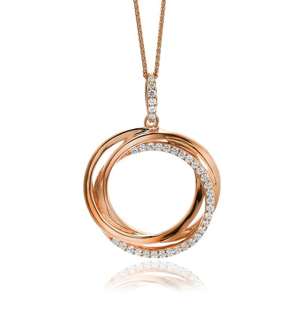 ORPHELIA-Halsband med hänge för kvinnor i 925 Sterling Silver Rosé-ZH-7024