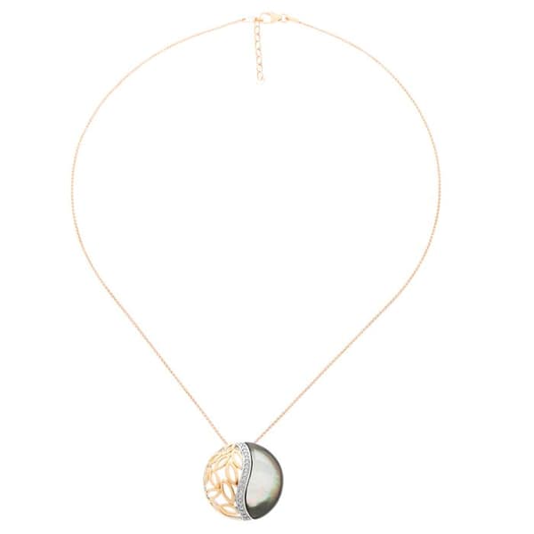 ORPHELIA-Rosegold 925 Sterling Silver Damhänge Halsband-ZH-7112