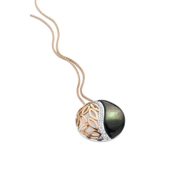 ORPHELIA-Rosegold 925 Sterling Silver Damhänge Halsband-ZH-7112