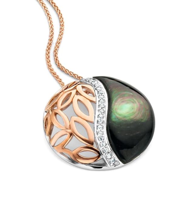 ORPHELIA-Rosegold 925 Sterling Silver Damhänge Halsband-ZH-7112