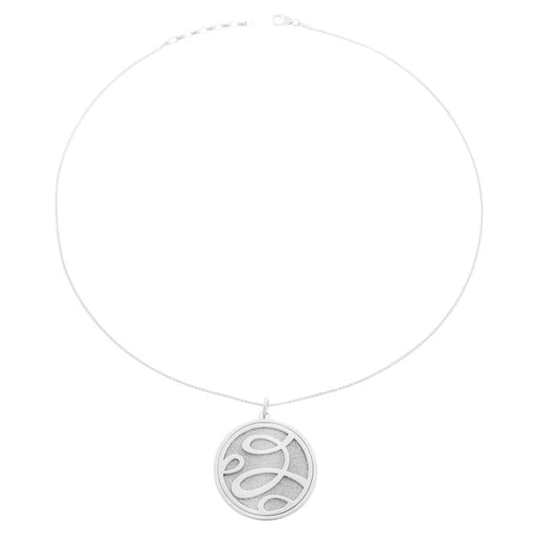 ORPHELIA-Halsband med hänge för kvinnor i 18 C Vitguld Silver-ZH-7096