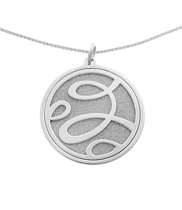 ORPHELIA-Halsband med hänge för kvinnor i 18 C Vitguld Silver-ZH-7096