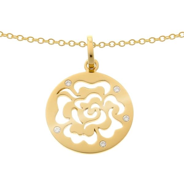 ORPHELIA-Halsband med hänge för kvinnor i 925 Sterling Silver Guld-Tone-ZH-7079-2