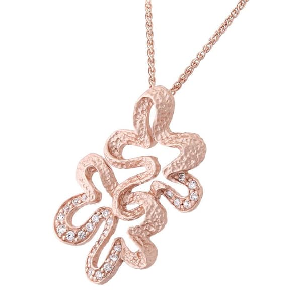ORPHELIA-Halsband med hänge för kvinnor i 925 Sterling Silver Rosegold-ZH-7077-1