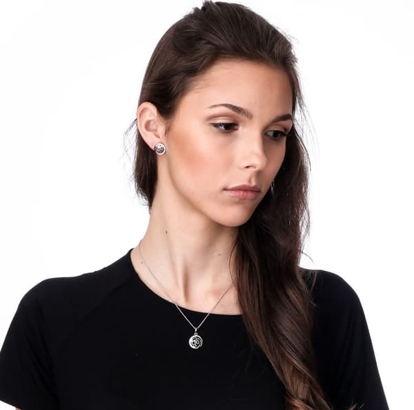 ORPHELIA-Hänge Halsband för kvinnor i 925 Sterling Silver Silver-ZH-7089
