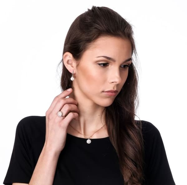 ORPHELIA-Rosegold 925 Sterling Silver Damhänge Halsband-ZH-7120