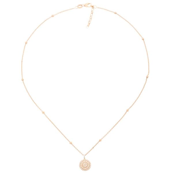ORPHELIA-Rosegold 925 Sterling Silver Damhänge Halsband-ZH-7120