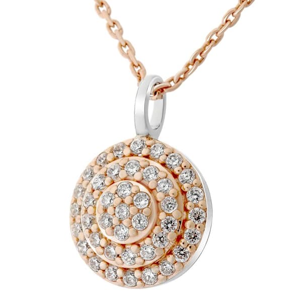 ORPHELIA-Rosegold 925 Sterling Silver Damhänge Halsband-ZH-7120