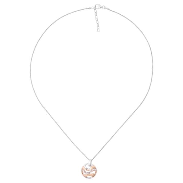 ORPHELIA-925 Sterling Silver Damhänge Halsband Silver-rosegold-ZH-7085-1