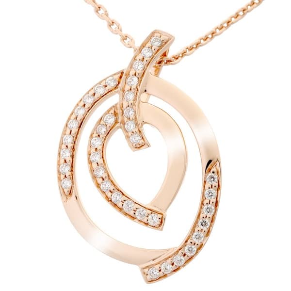 ORPHELIA-Rosegold 925 Sterling Silver Damhänge Halsband-ZH-7114-RG