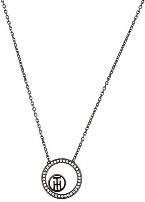 Halsband med hänge - Tommy Hilfiger - 2780521 - Rostfritt stål Svart - 45,7 cm - Dam