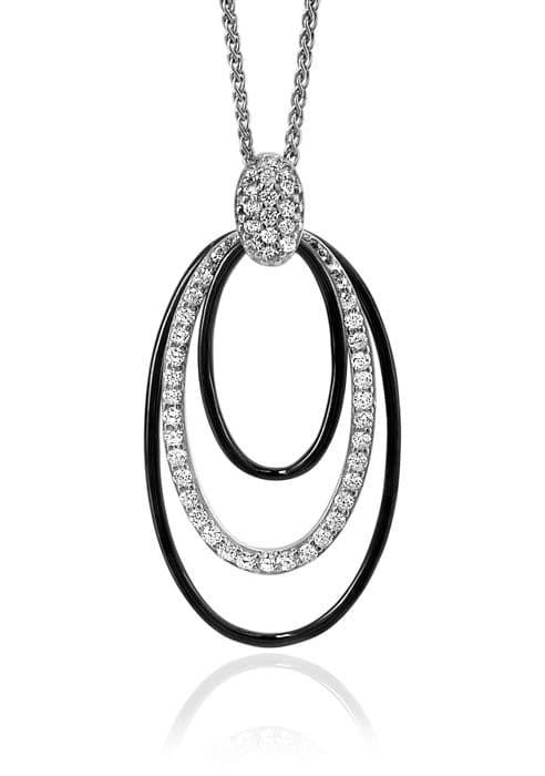 ORPHELIA-Hänge Halsband för kvinnor i 925 Sterling Silver Silver-ZH-7068