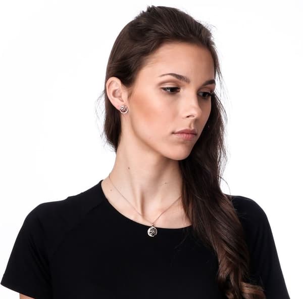 ORPHELIA-Halsband med hänge för kvinnor i 925 Sterling Silver Rosegold-ZH-7089-1